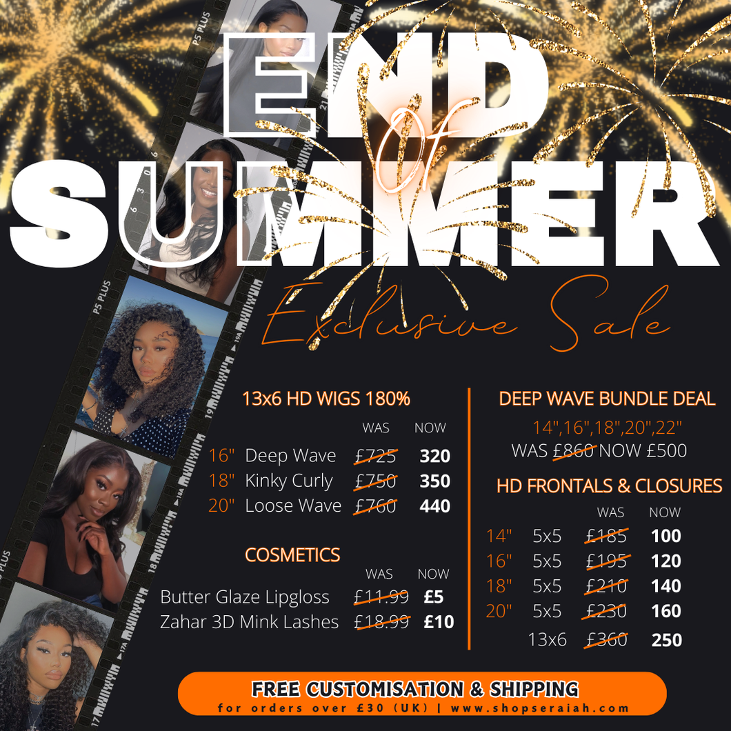END OF SUMMER SALE